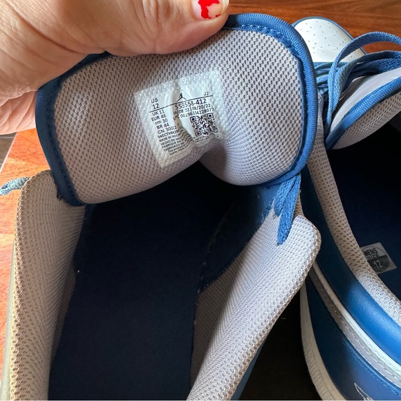 SOLD ❌ Nike Air Jordan 1 Low 'True Blue Cement' Shoes Sneakers Men's 12 Box - Picture 7 of 10